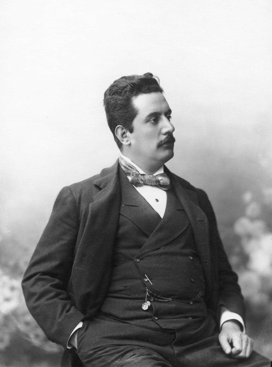 Portræt af Giacomo Puccini, ca. 1900 af Italian Photographer