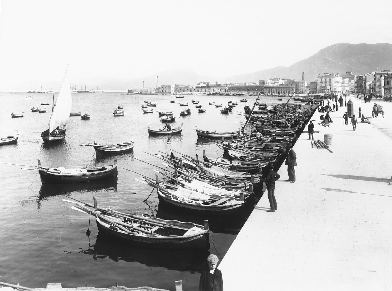 Havnen i Palermo, Sicilien, ca. 1920 af Italian Photographer
