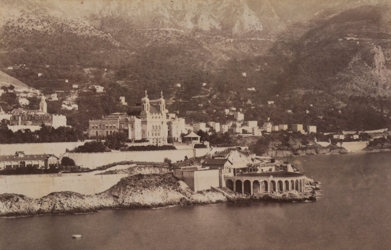 Montecarlo-bugten, 07/1887 (s/h-billede) af Italian Photographer