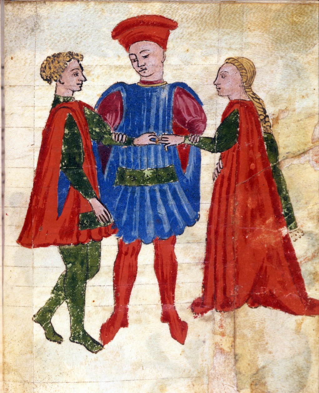 En jødisk ægteskabsceremoni (vellum) af Italian School