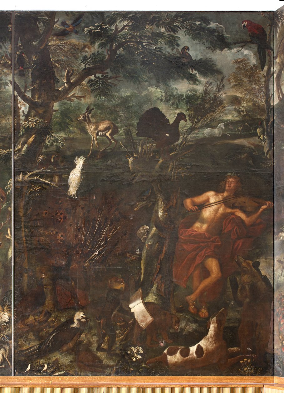 Dyr, Myte om Orfeus, detaljer af Italian School