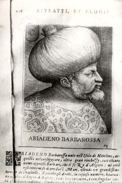 Ariadeno Barbarossa (ca. 1465-1546) (gravering) (s/h foto) af Italian School