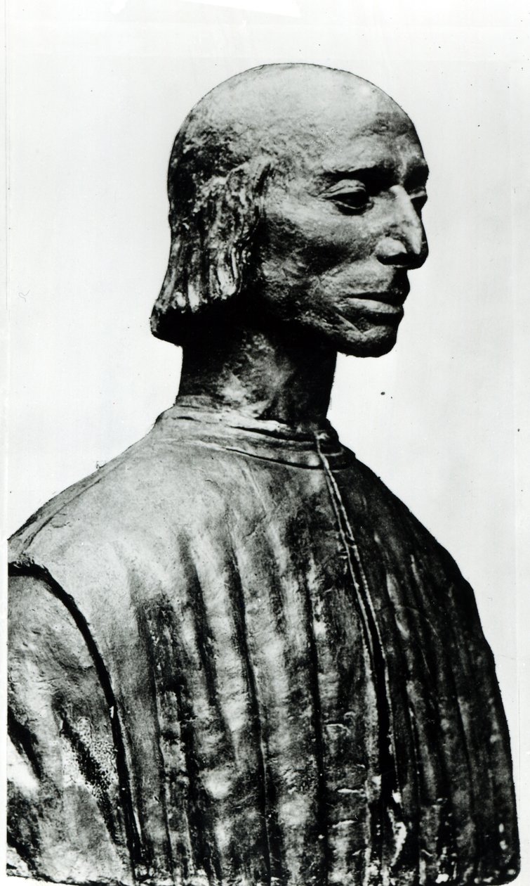 Buste af Niccolo Machiavelli (1469-1527) af Italian School
