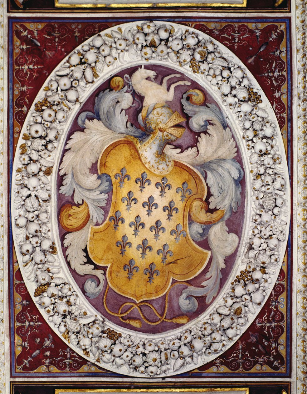 Crest of the Farnese-familien (fresco) af Italian School
