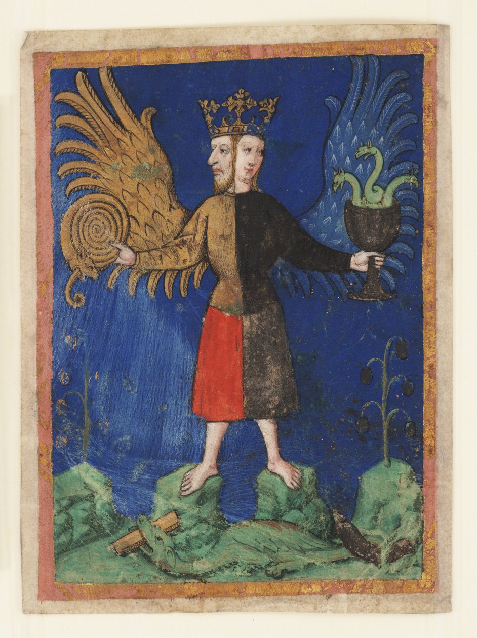 Kronet hermafrodit (vellum) af Italian School