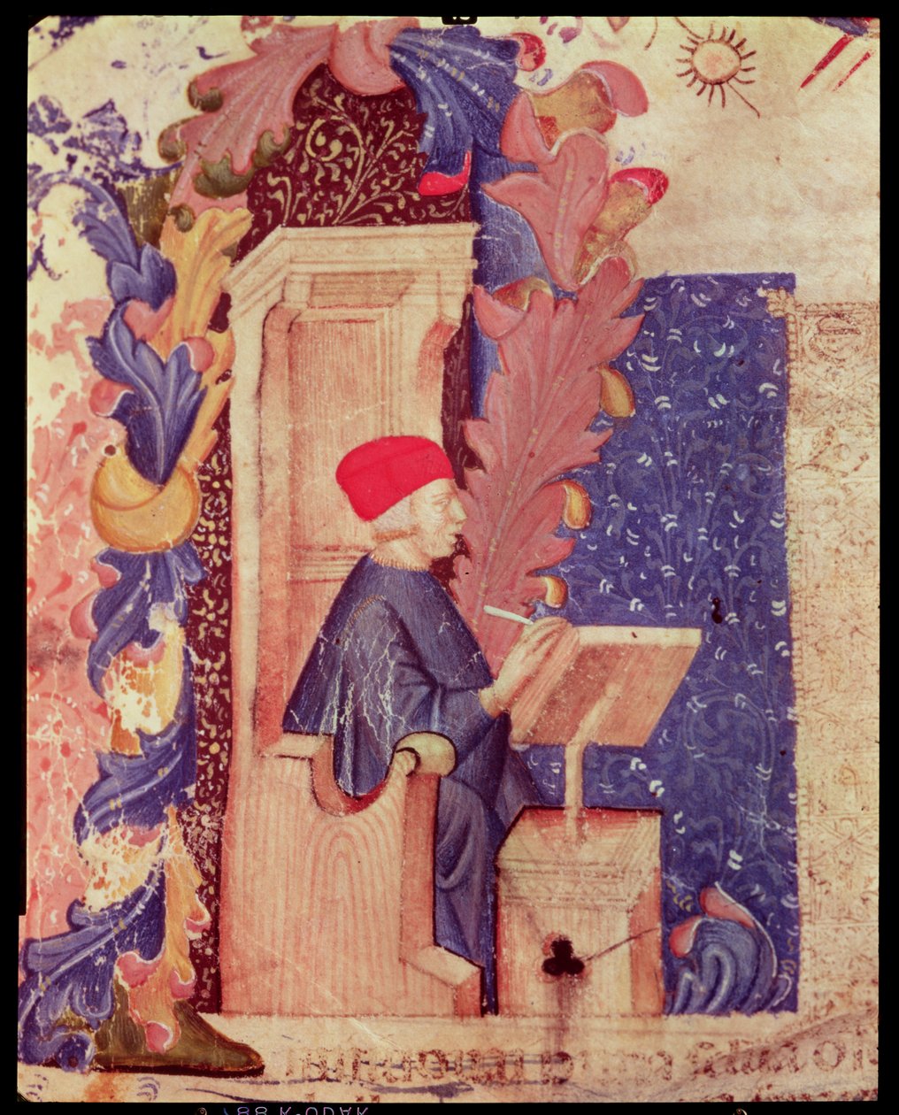 Dante skriver The Divine Comedy af Italian School