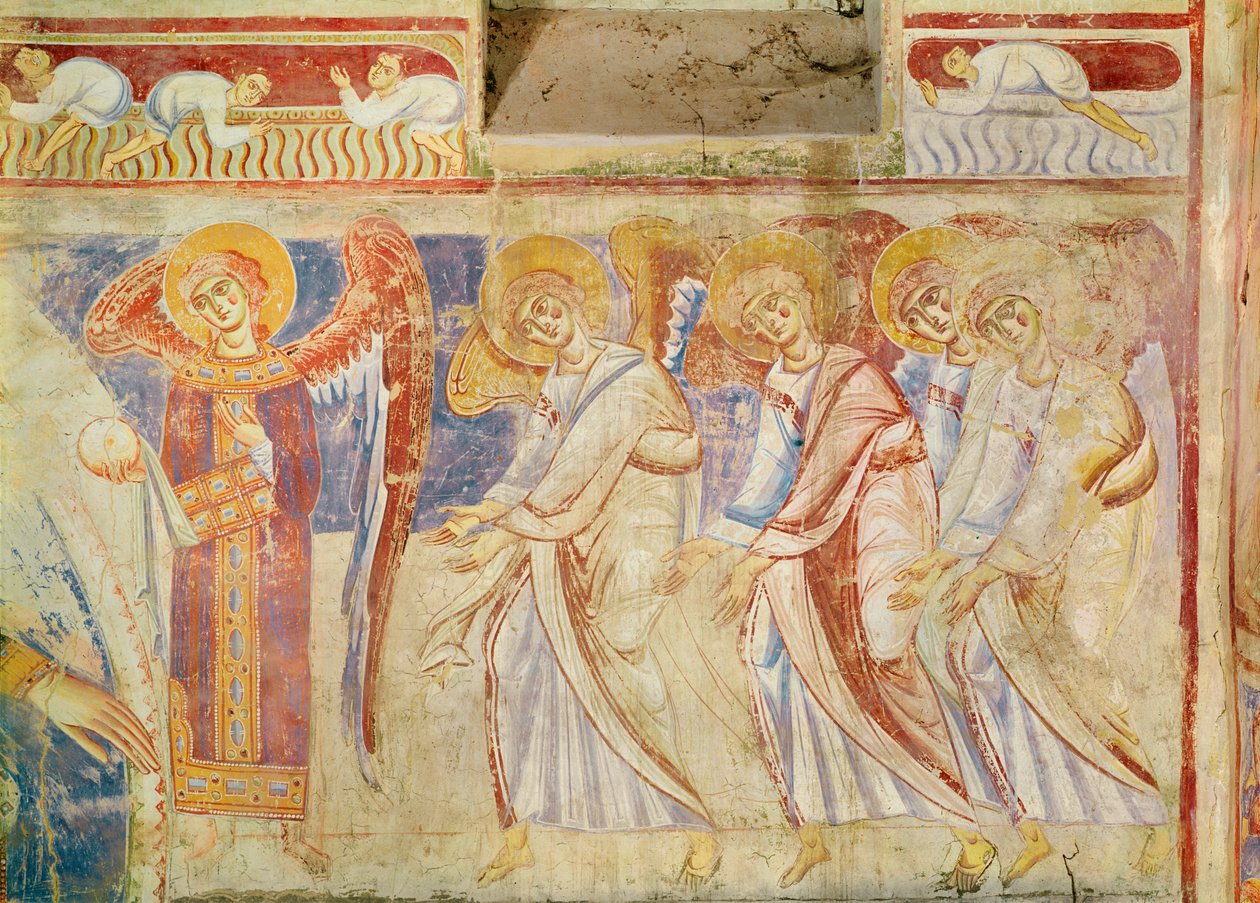 Detalje af den sidste dom, c.1075-1100 af Italian School