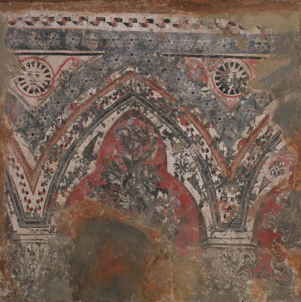 Fragment fra et vægmaleri af Italian School