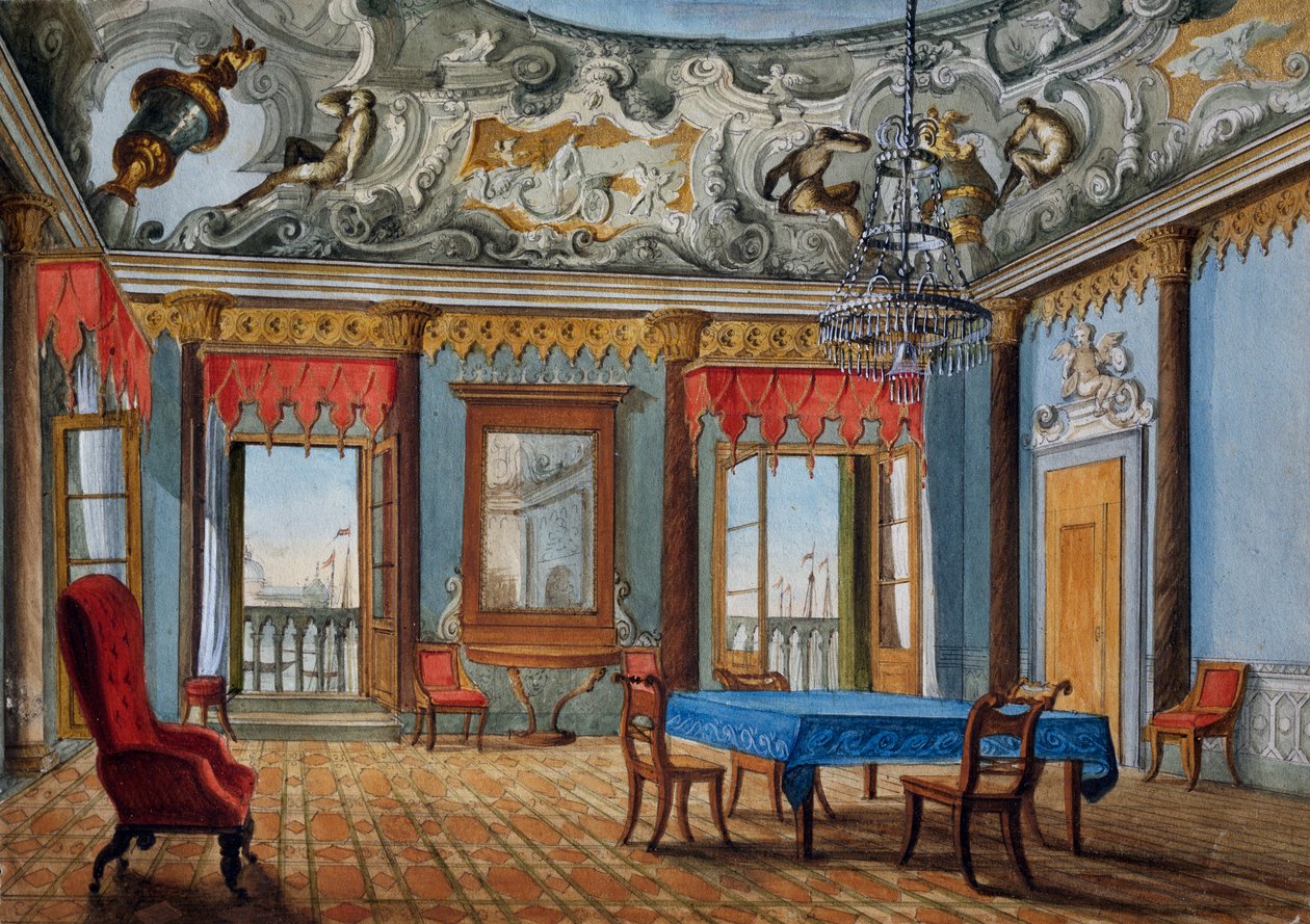 Interiør af et venetiansk palads af Italian School