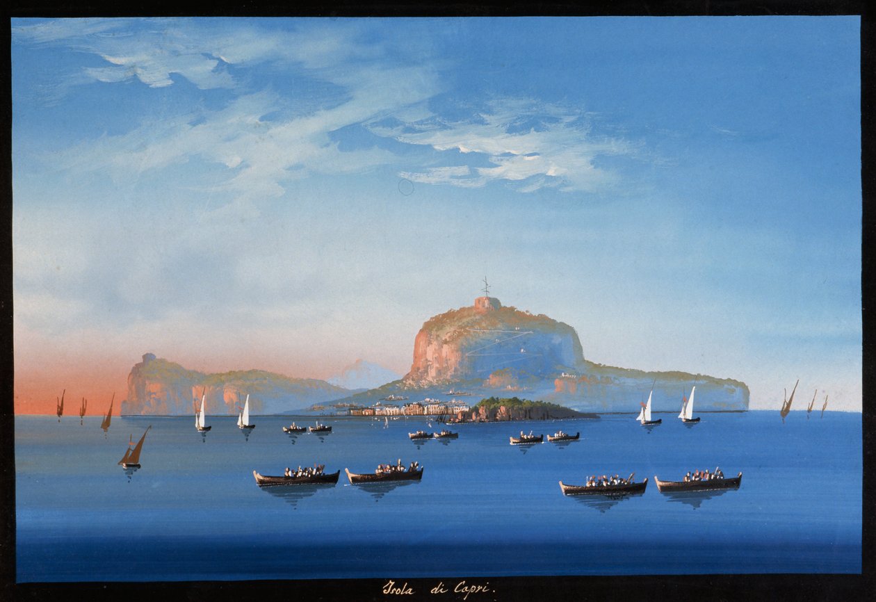 Isle of Capri (gouache) af Italian School