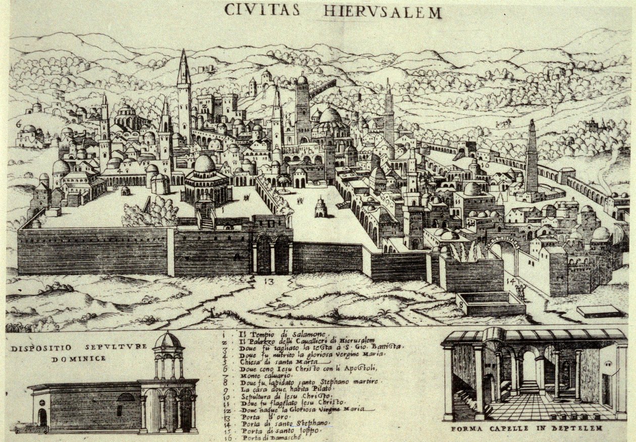 Jerusalem, 1581 af Italian School