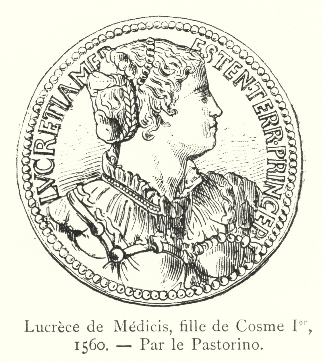 Lucrece de Medicis, datter af Cosmas Ier af Italian School