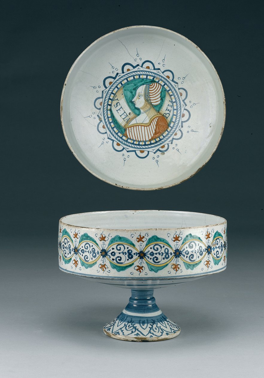 Majolica Cup, Deruta, ca. 1520 (keramik) af Italian School