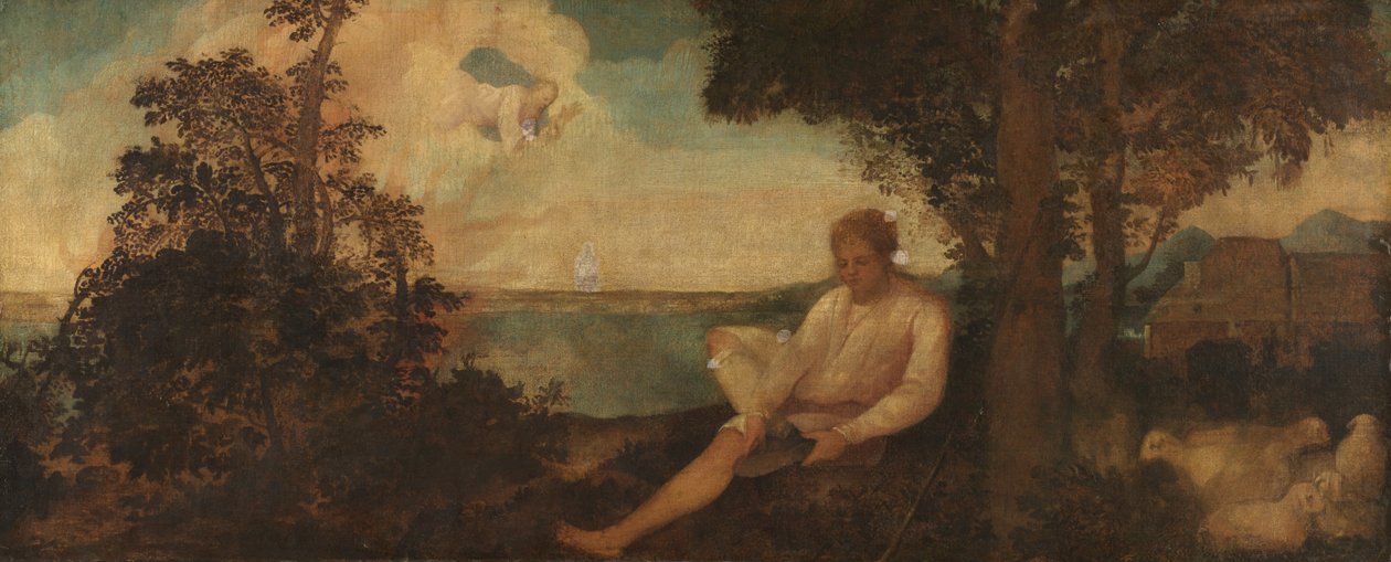 Moses og den brændende busk, ca. 1500-30 af Italian School