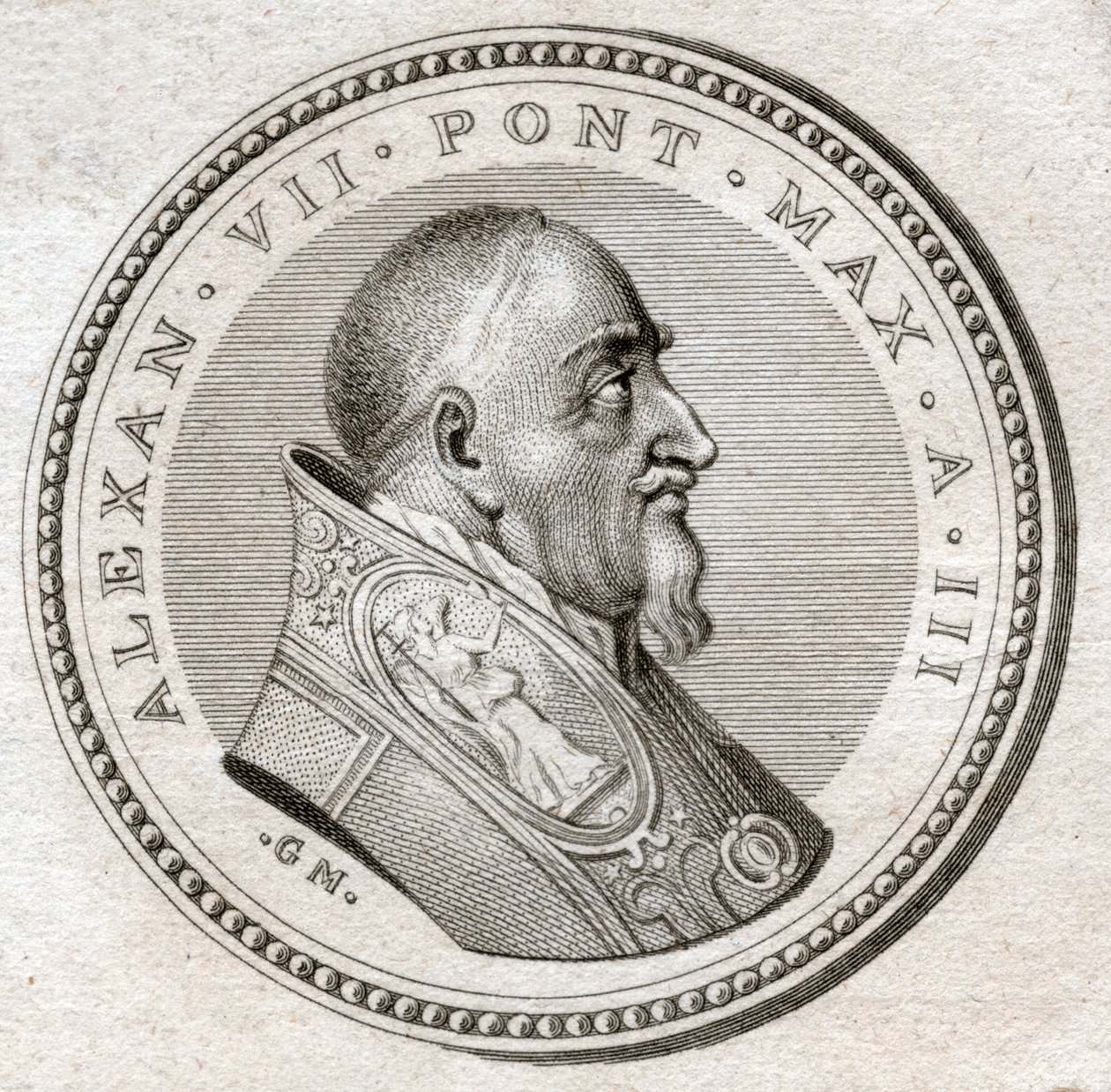 Pave Alexander VII. (gravering af Italian School