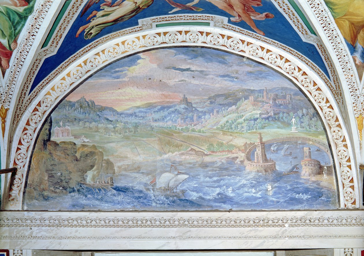 Havnescene af Italian School