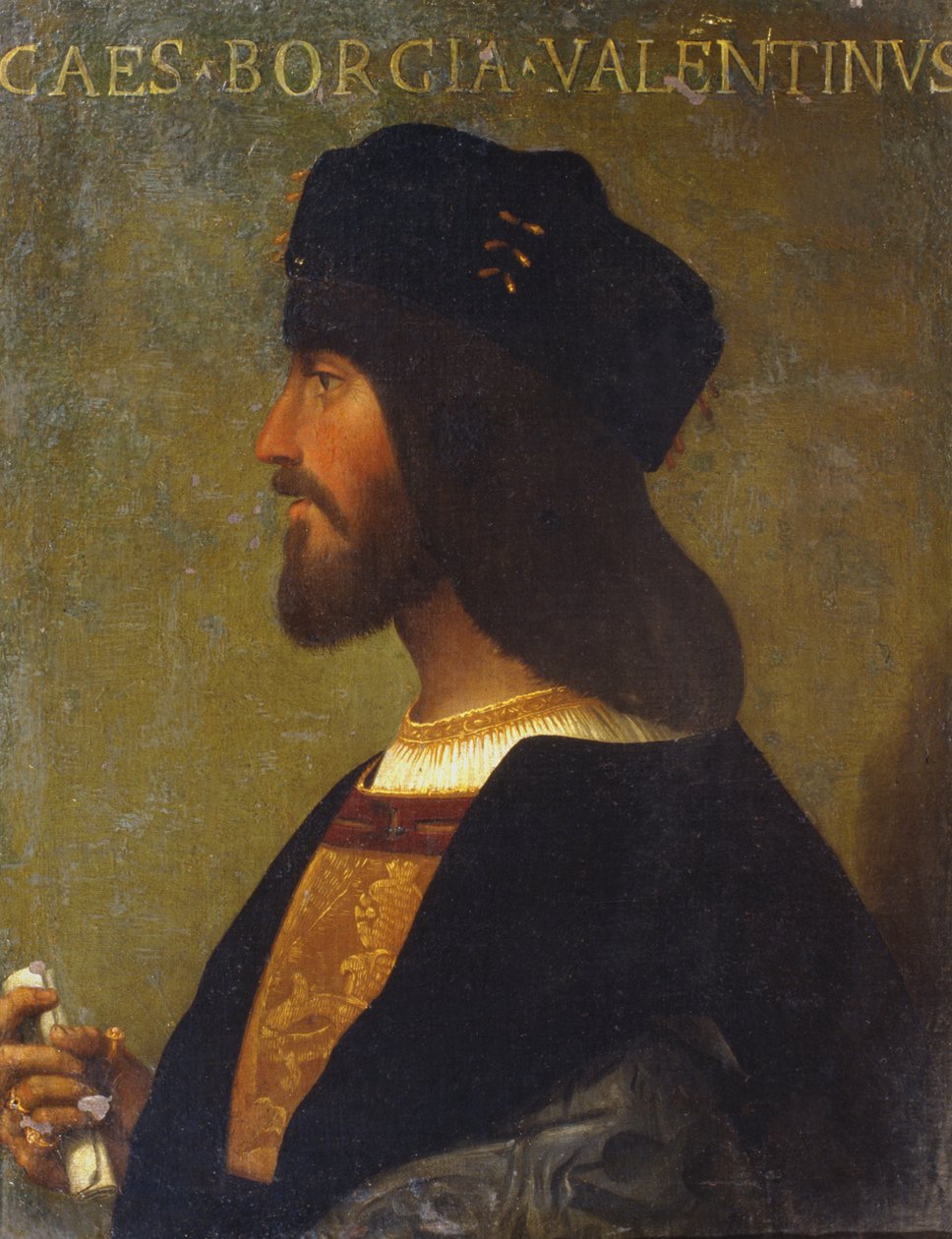 Portræt af Cesare Borgia af Italian School