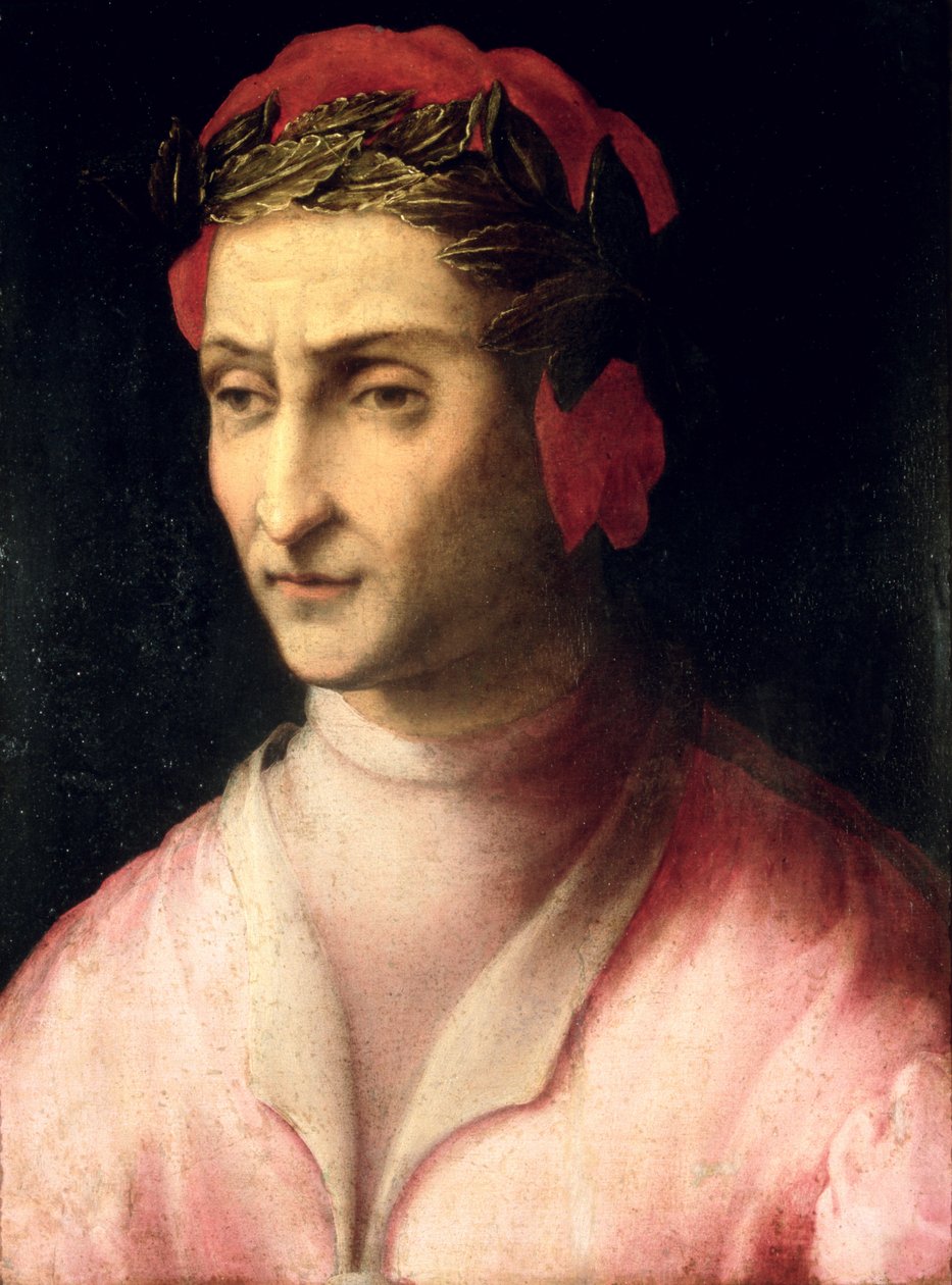 Portræt af Dante Alighieri (1265-1321) af Italian School