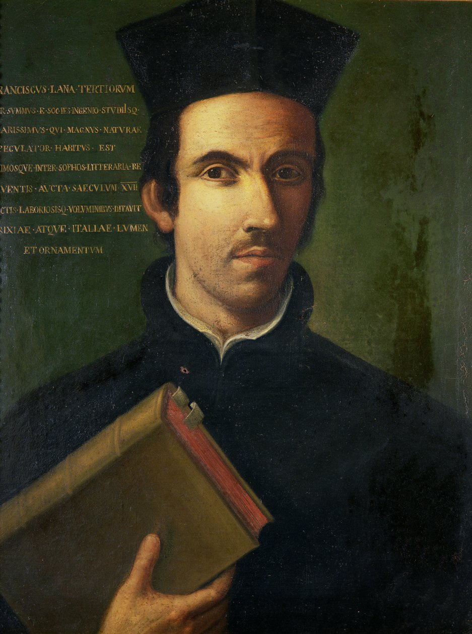 Portræt af Francesco Lana af Italian School