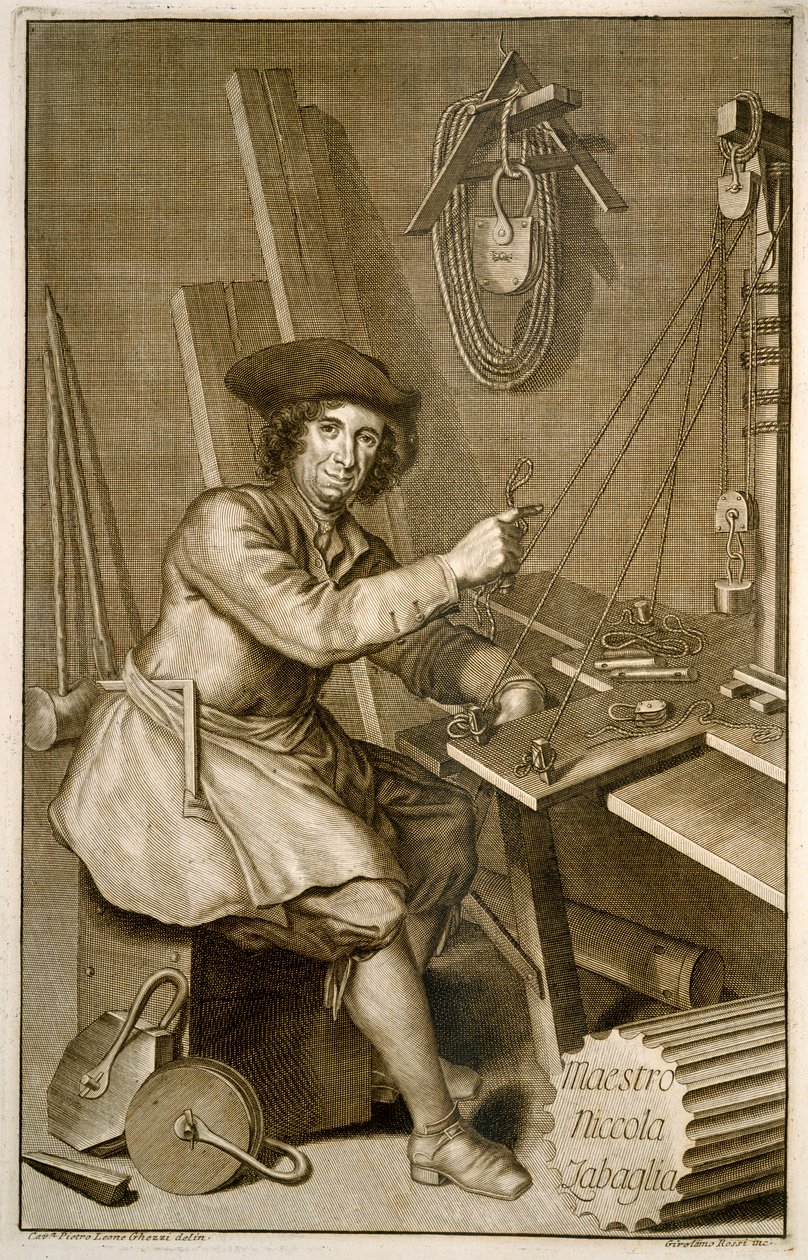 Portræt af Maestro Nicola Zabaglia af Italian School