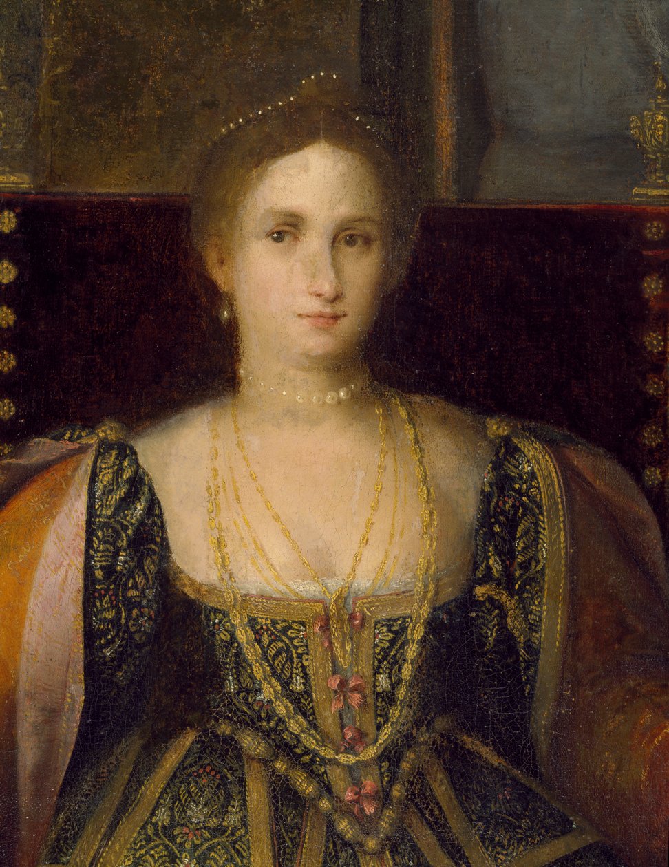 Portræt af en kvinde som Cleopatra af Italian School