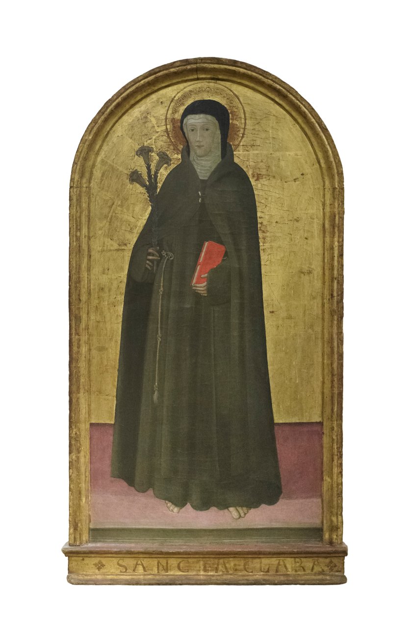 Den hellige Klara af Assisi, ca. 1425-1450 (panel) af Italian School