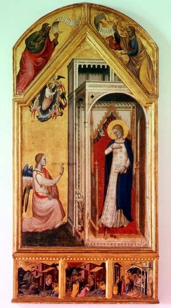 Bebudelsen (tempera på panel) af Italian School