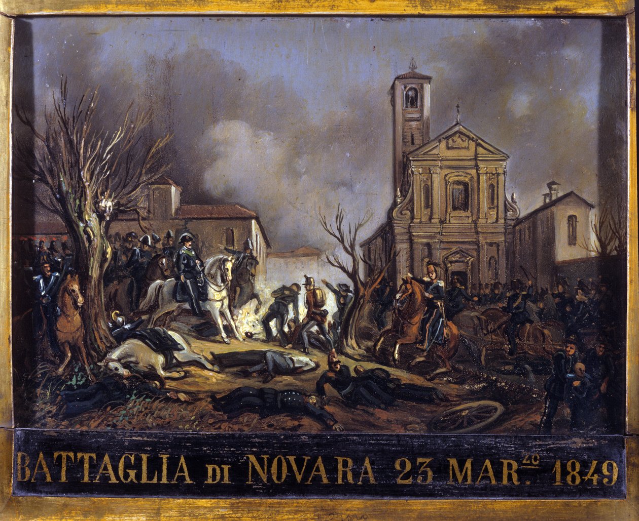 Slaget ved Novara (Novara), 23. marts af Italian School