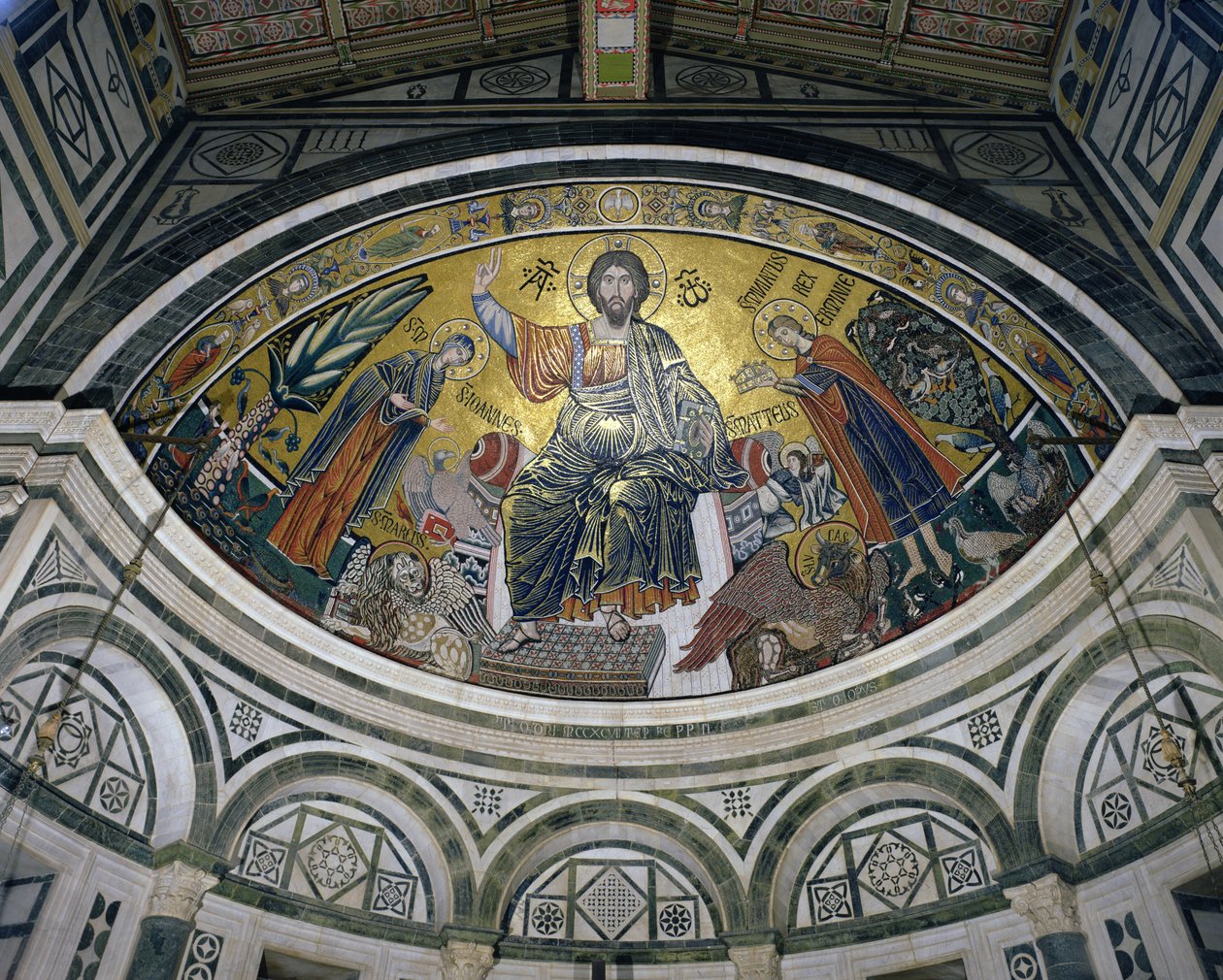 The Blessing of Christ, 1297 (mosaik) af Italian School