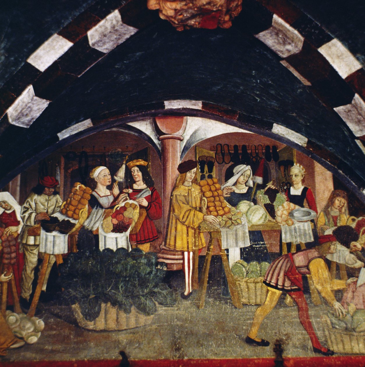 Grønthandleren (fresco) af Italian School