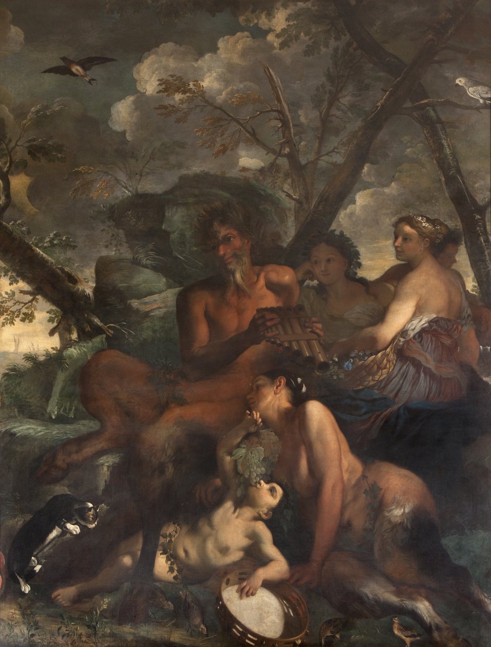 Dig fodring af Bacchus, Myten om Orfeus af Italian School