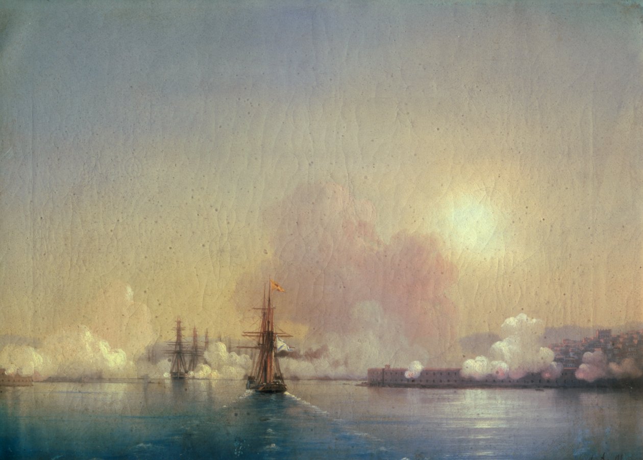 Ankomst til Sebastopol-bugten, 1852 af Ivan Konstantinovich Aivazovsky