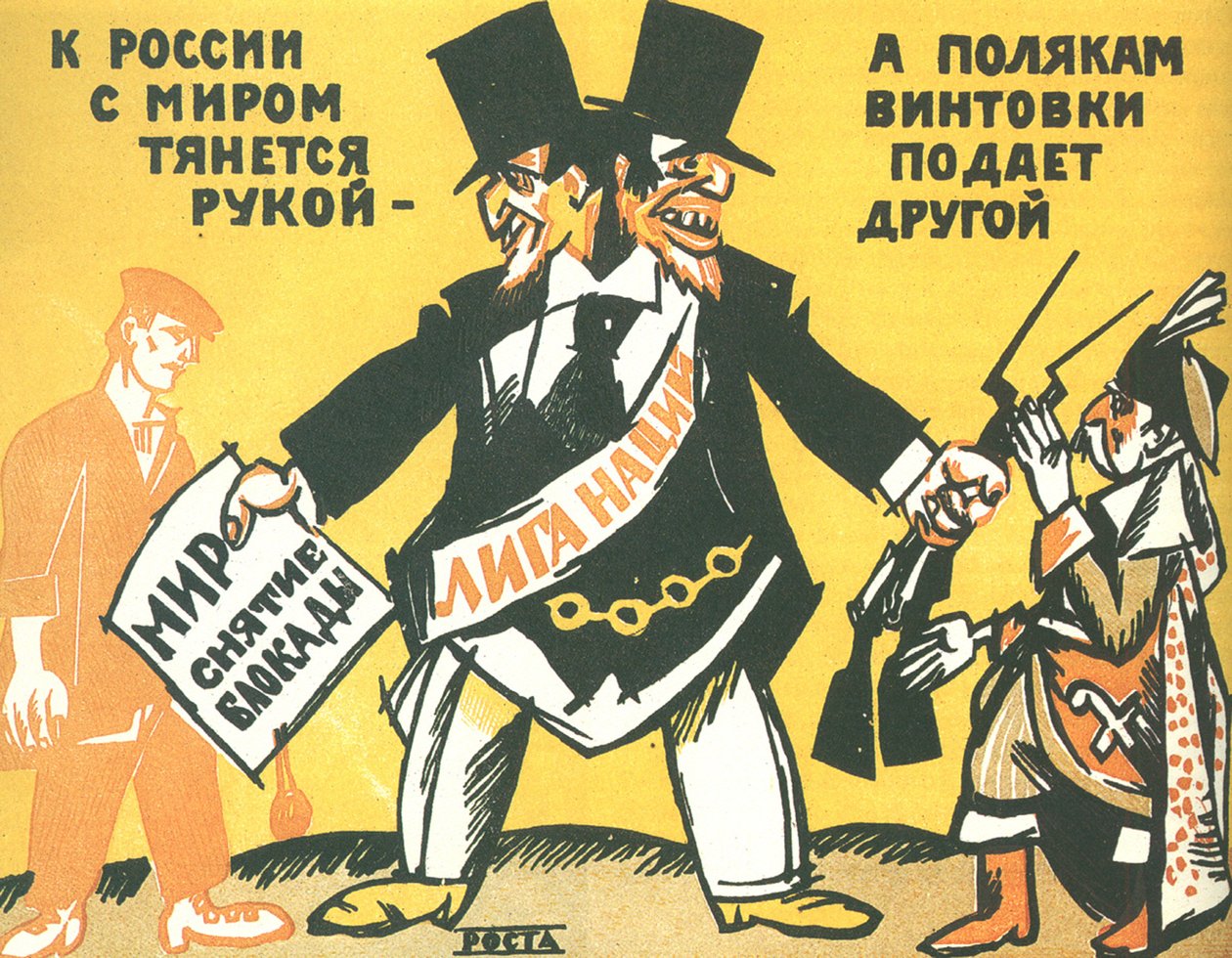 Folkeforbundets ROSTA-vindue, 1920 af Ivan Andreevich Malyutin