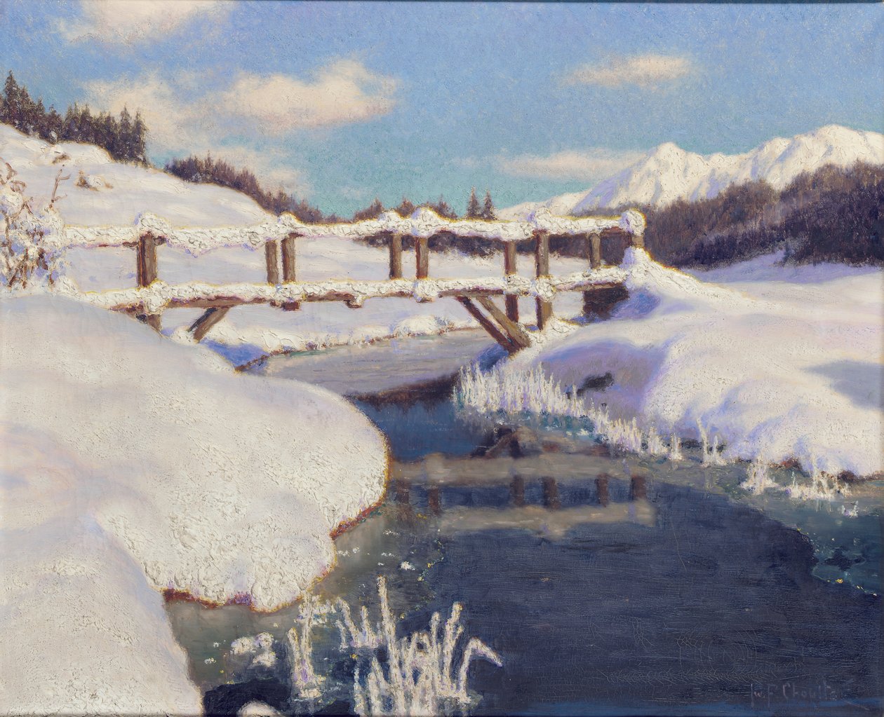 Sol på sneen, Schweiz af Ivan Fedorovich Choultse