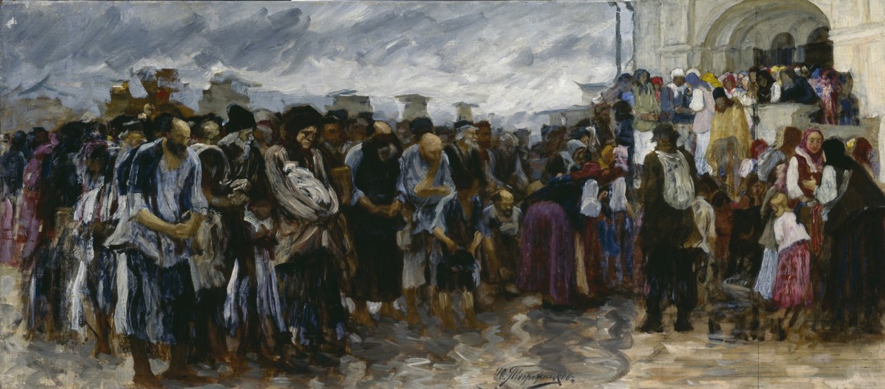 Tiggere ved kirken, 1889 af Ivan Ivanovich Tvorozhnikov