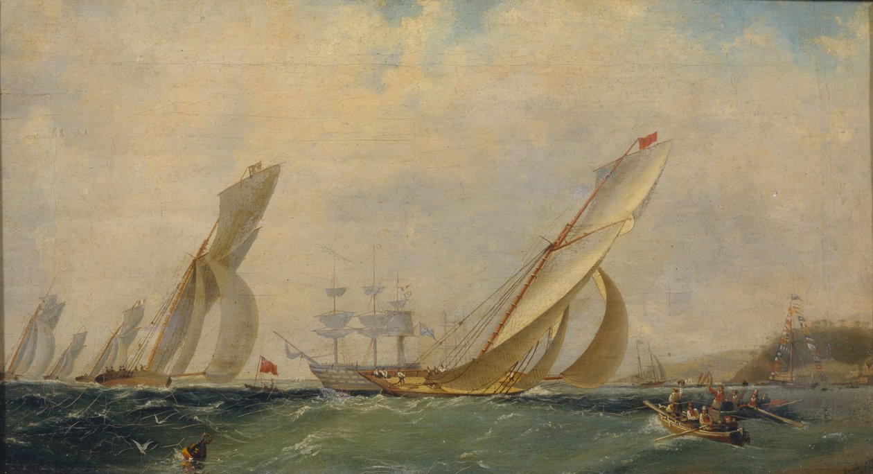 Fregat på havet, 1838 af Ivan Konstantinovich Aivazovsky