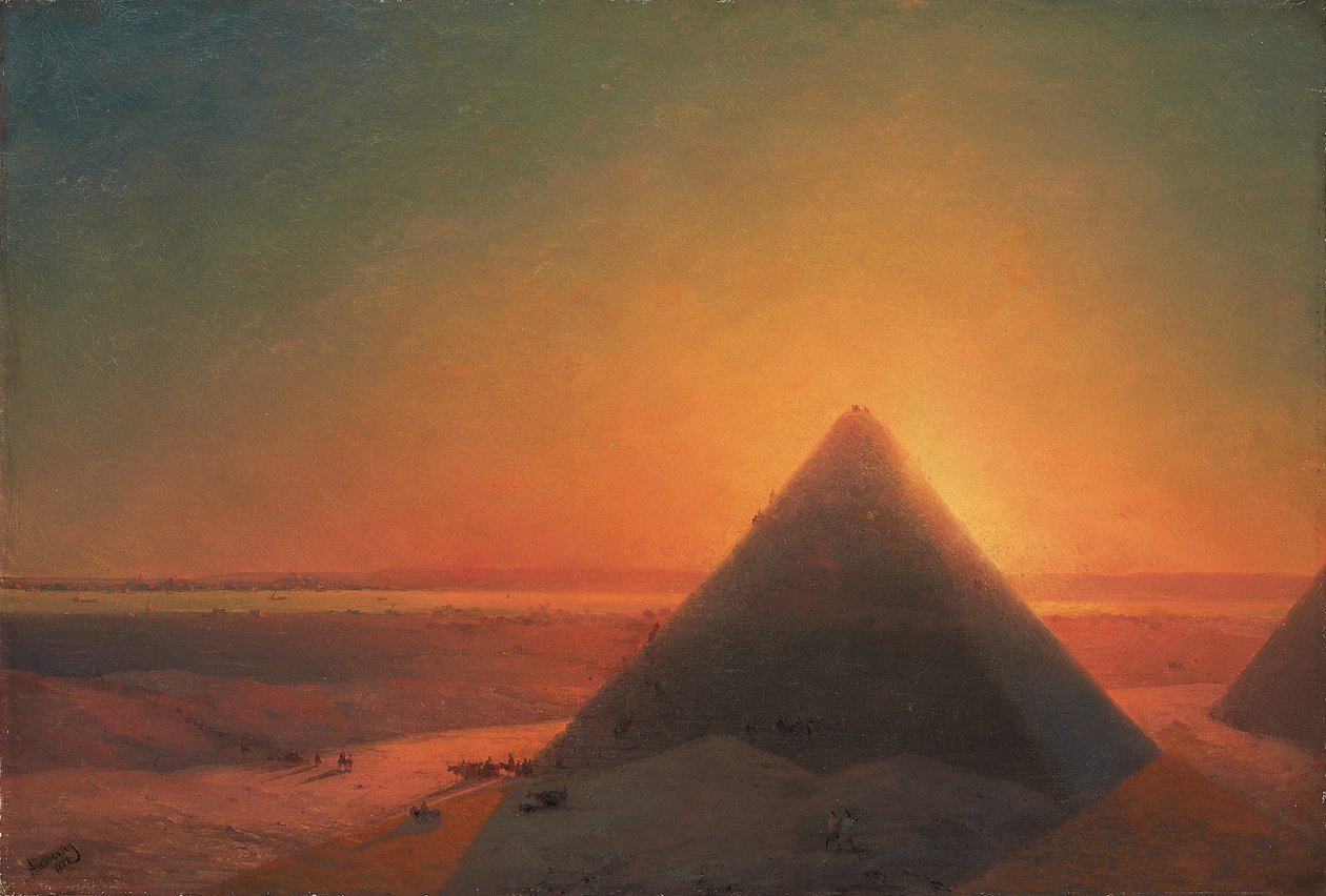 Den store pyramide i Giza, 1878 af Ivan Konstantinovich Aivazovsky