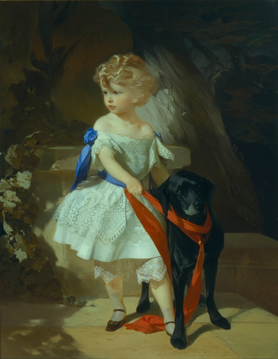 Pige med hund, 1860