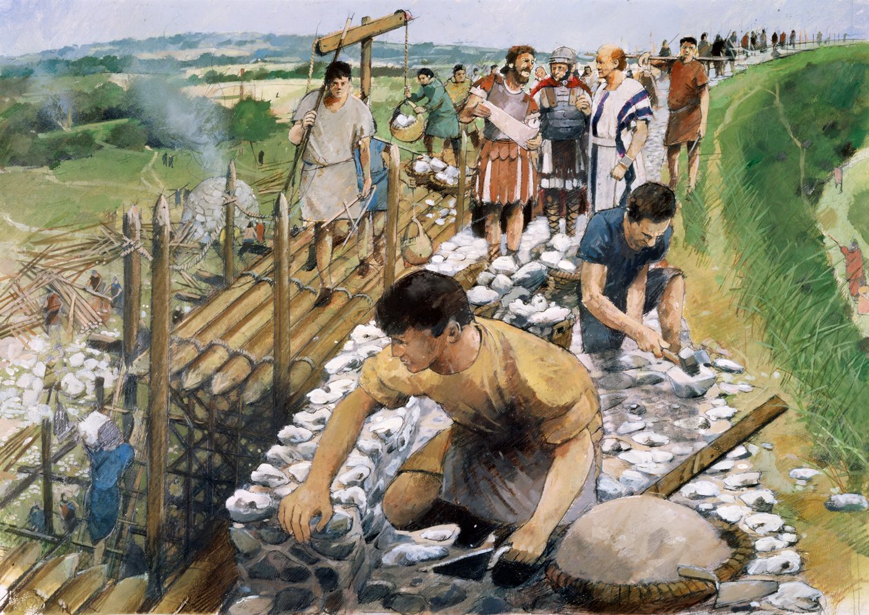 Silchester romerske bymure, c2. århundrede, 1990-2010. af Ivan Lapper