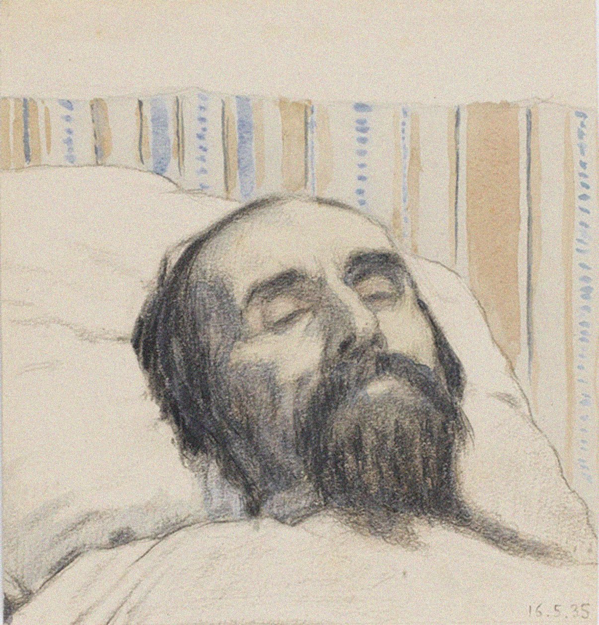 Malevich på sit dødsleje af Ivan Vassilyevich Klyun