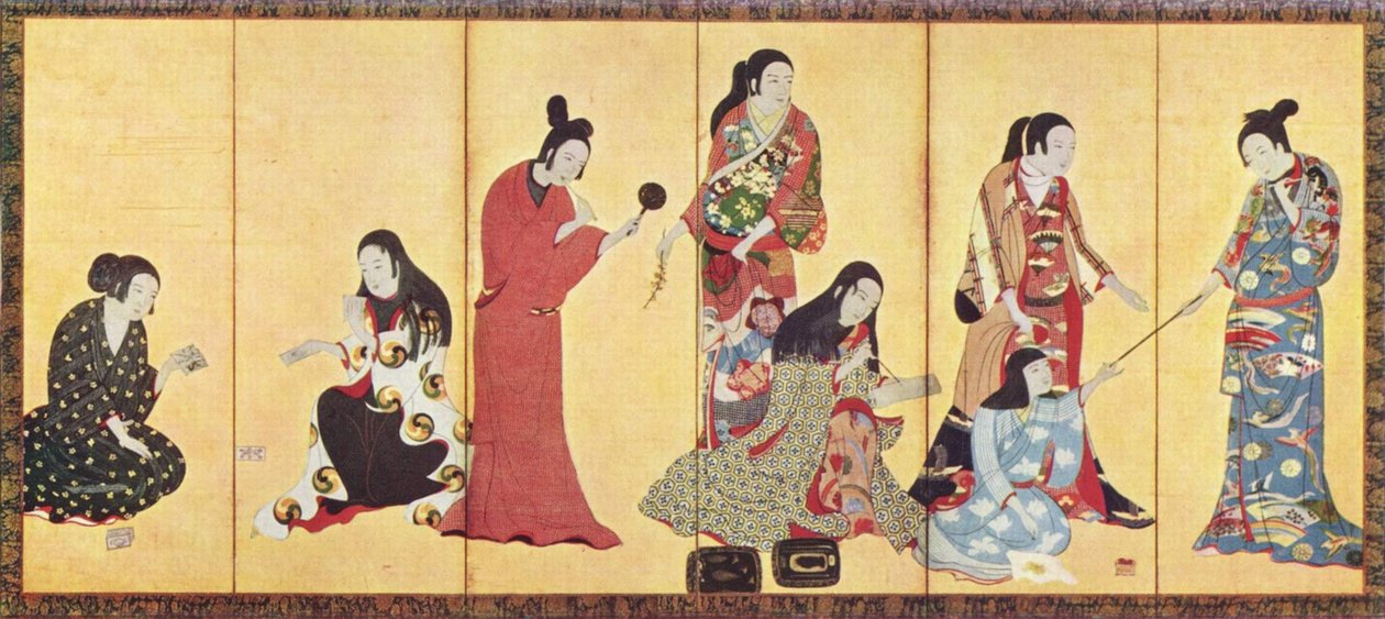 Matsuura Byobu af Iwasa Matabei