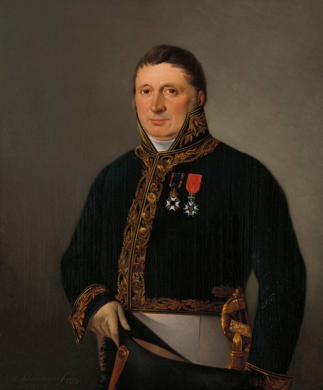 Portræt af generalinspektør A.F. Goudriaan af Izaak Schouman