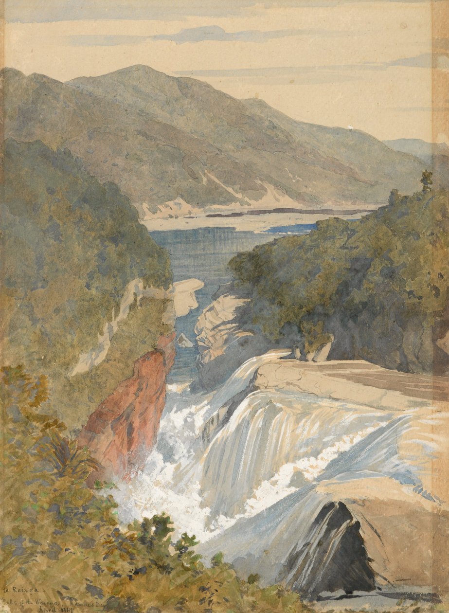 Te Reinga, Falls of the Wairoa. Hawkes Bay af J. C. Richmond