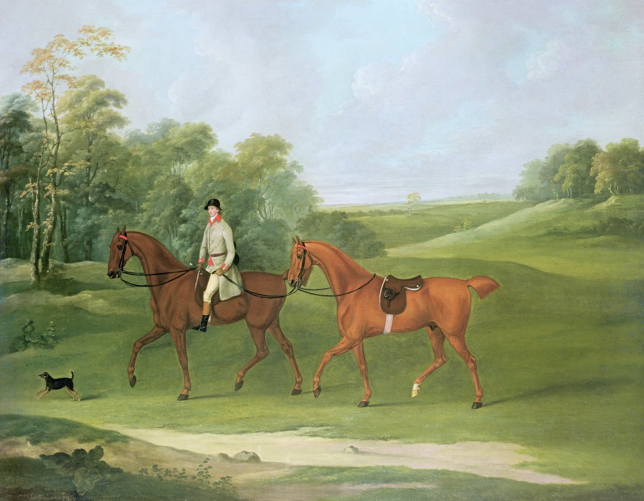 Rytter, der fører en hest, ca. 1810 af J. Francis Sartorius