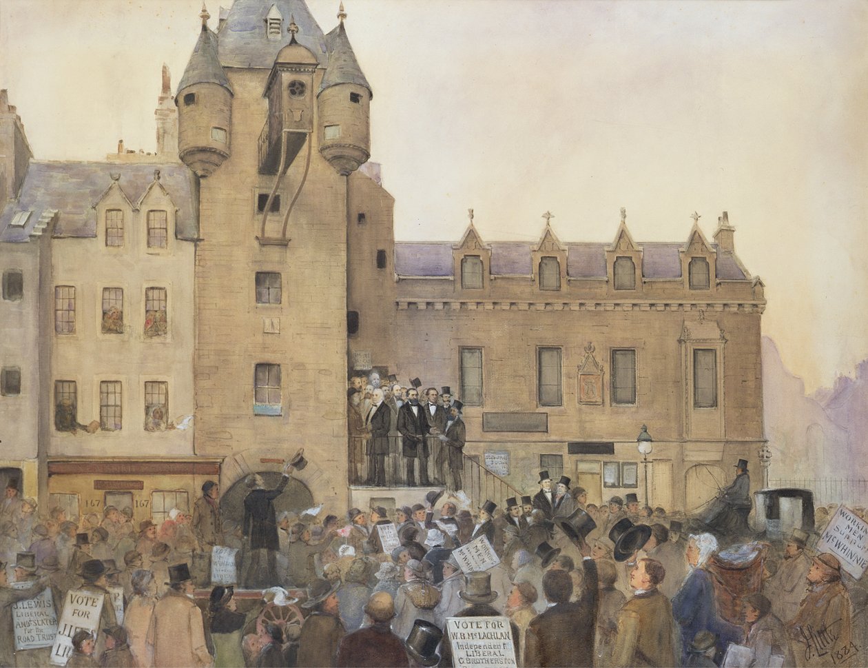 Før stemmesedlen, Canongate Tolbooth, Edinburgh, 1884 af J. Little