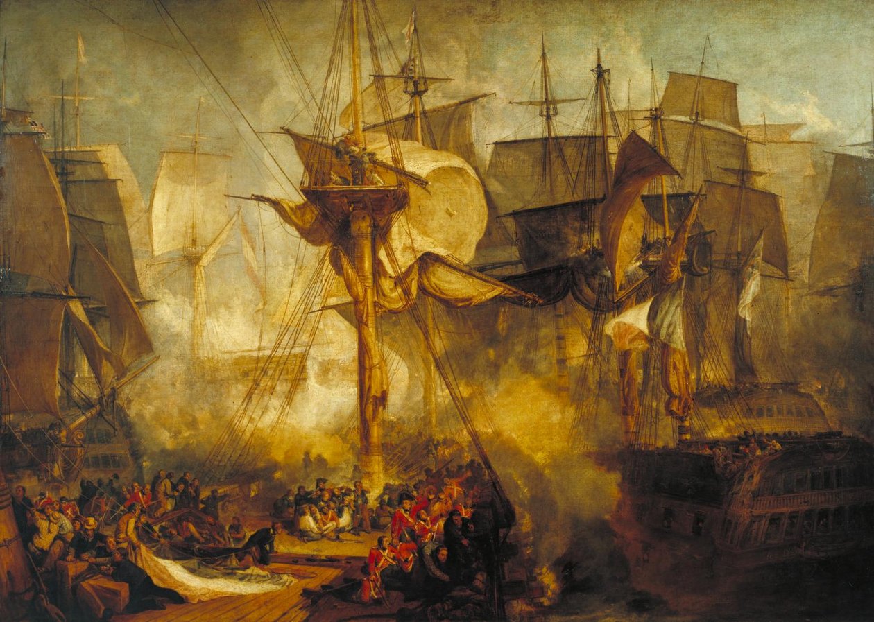 Slaget ved Trafalgar (1806) af Joseph Mallord William Turner