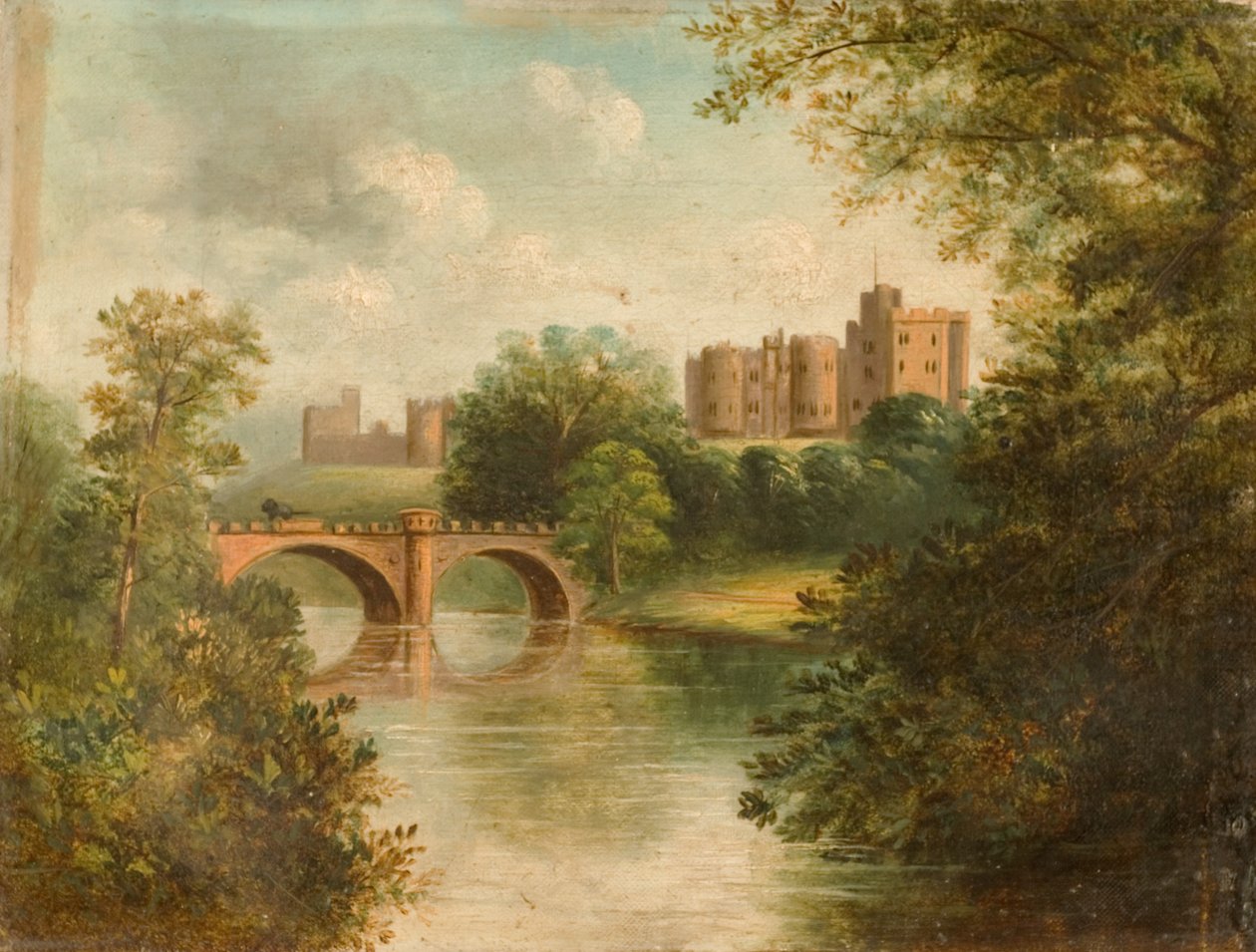 Alnwick Castle, 1850 af J. Sharkey