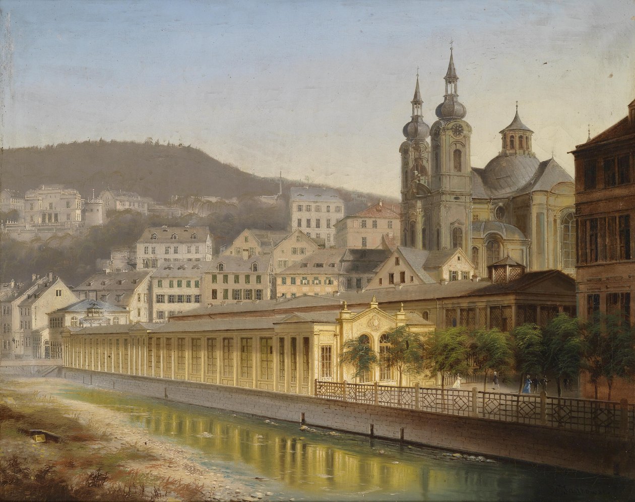 Udsigt over Karlovy Vary af J. Wilhelm Jankowsky