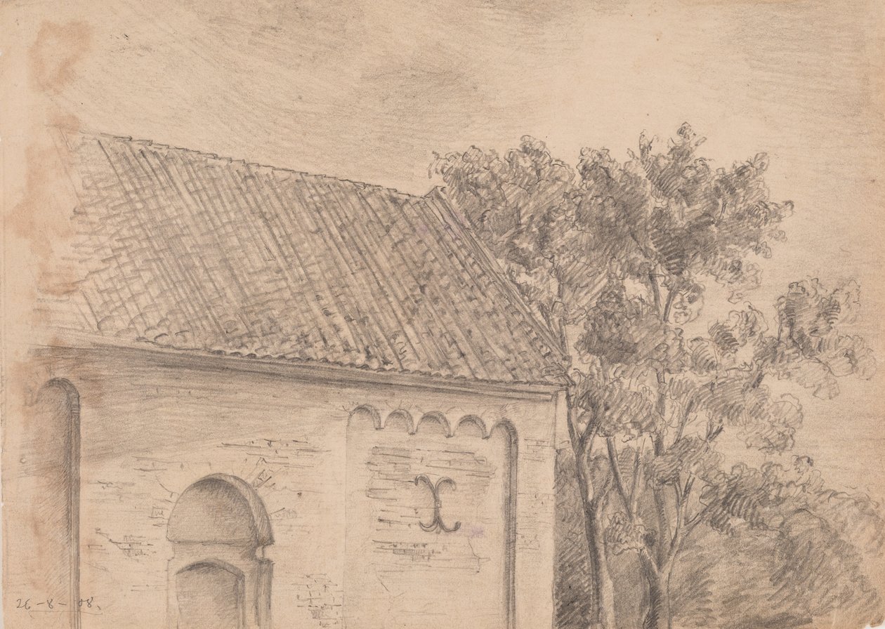 Kirkearkitektur med træer af J.A. Jerichau (II)