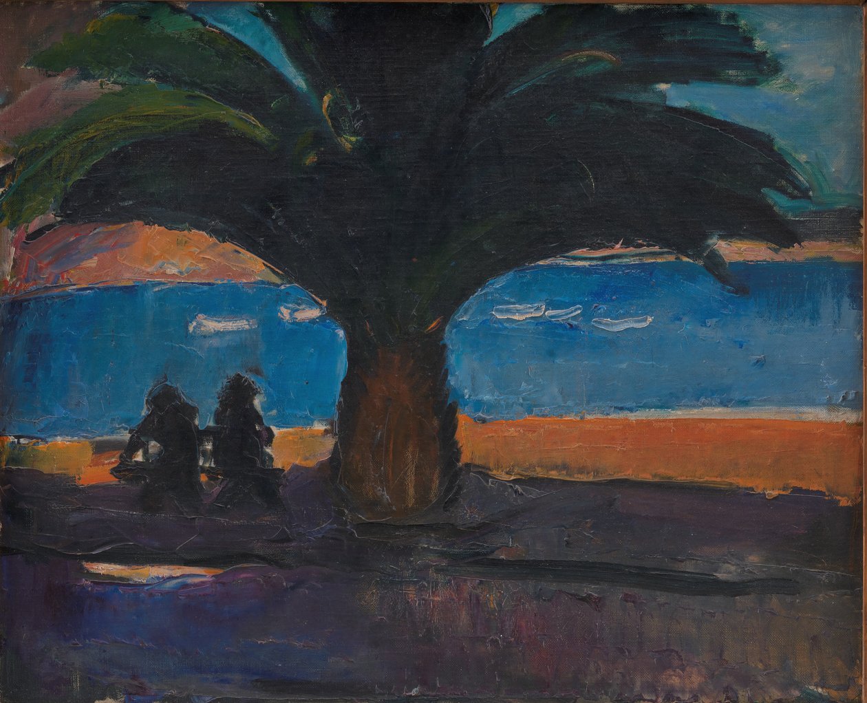 Den tykke palme. Udsigt fra Villefranche af J.A. Jerichau